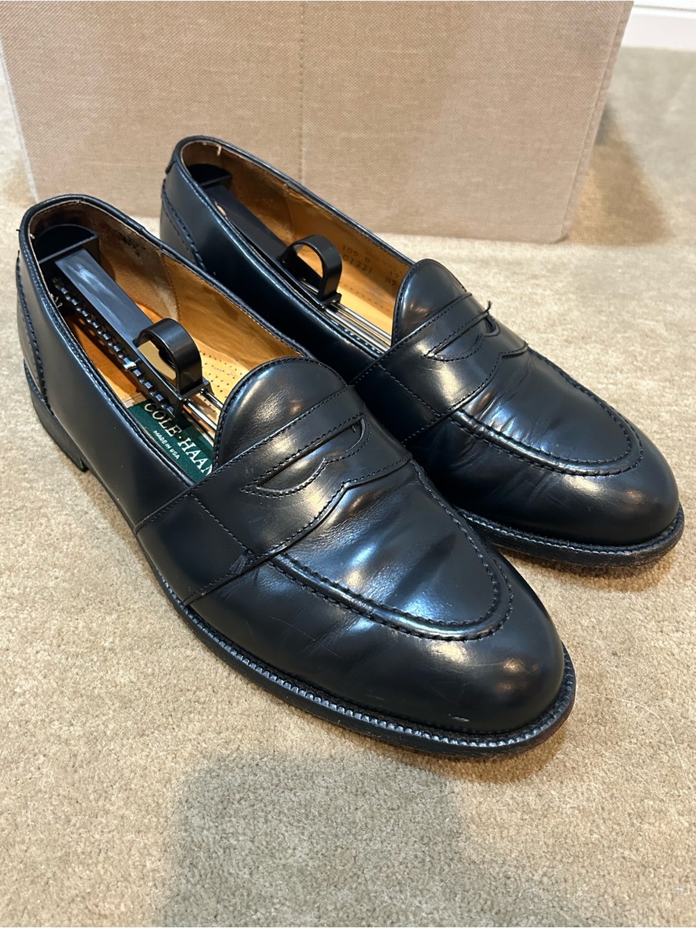 Vintage Men's Cole Haan Black Leather Size 10.5D Loafer Made in USA